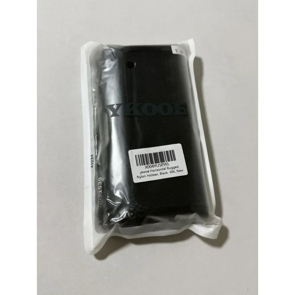 ykooe XXL Rugged Nylon Cell Phone Belt Holster - Black